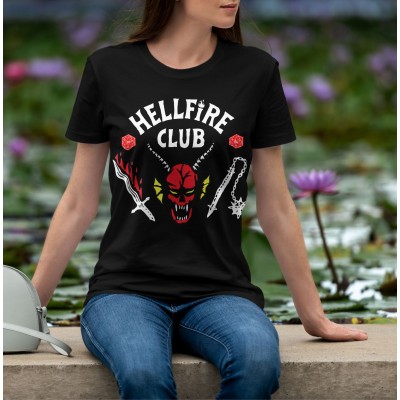 Дамска тениска Stranger Things S4 - Hellfire Club